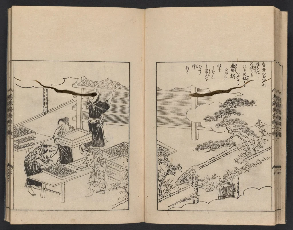An illustration from Nezashi takara, 1745, leaf 15