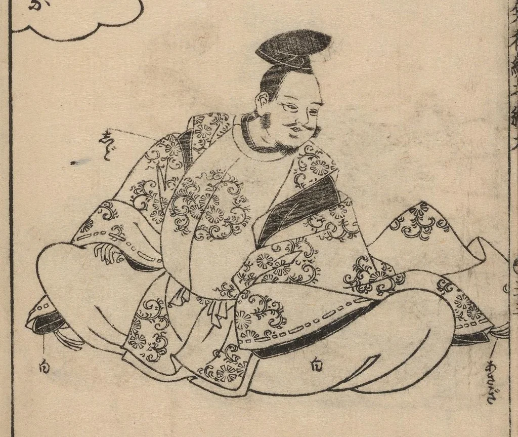 An illustration from Nezashi takara, 1745, leaf 23