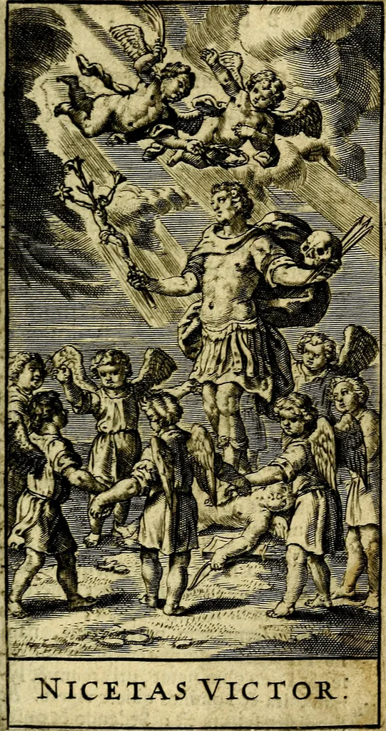 An illustration from Nicetas, seu, Triumphata incontinentia, 1631, leaf 20