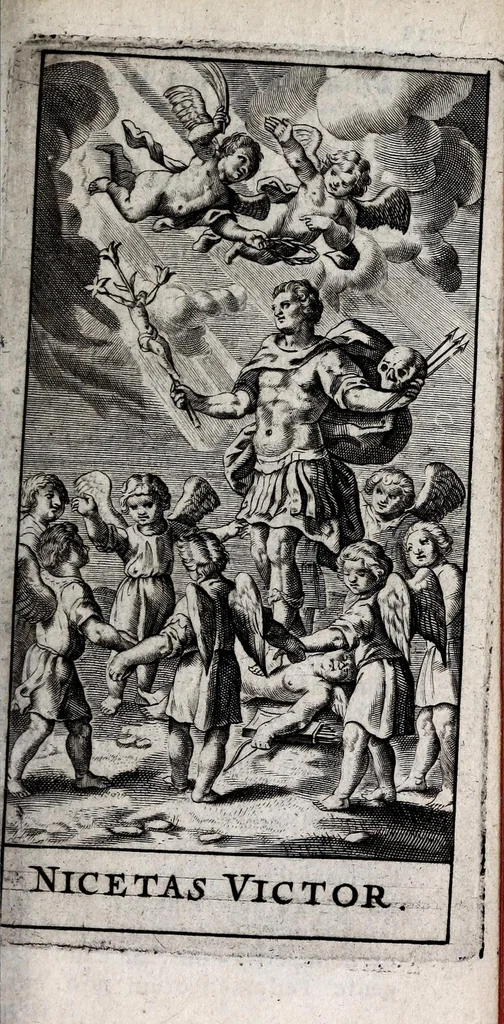 An illustration from Nicetas, seu, Triumphata incontinentia, 1631, leaf 25