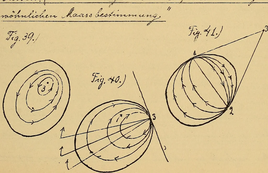 An illustration from Nicht-Euklidische Geometrie, 1893, leaf 156