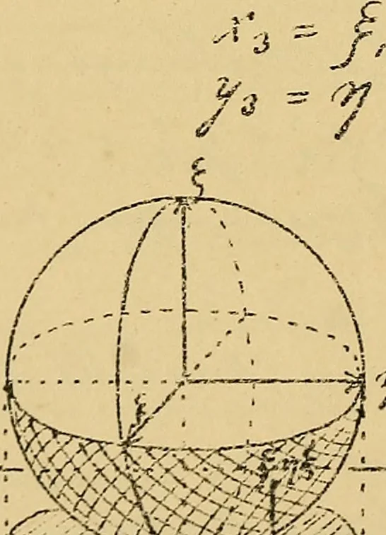 An illustration from Nicht-Euklidische Geometrie, 1893, leaf 235