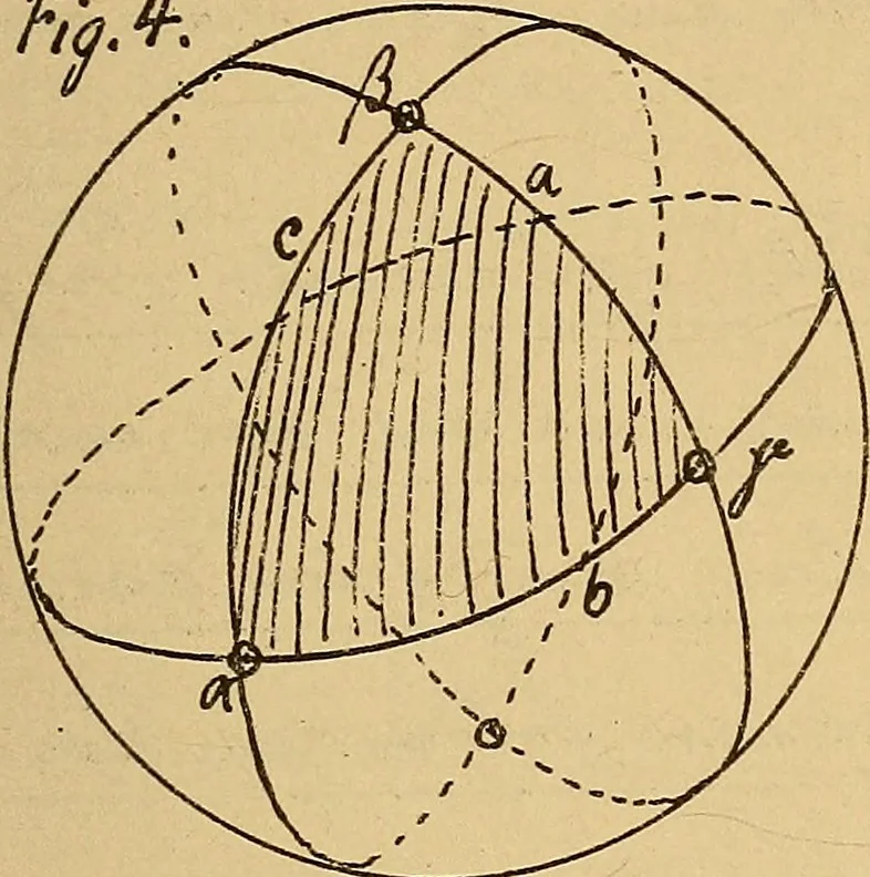 An illustration from Nicht-Euklidische Geometrie, 1893, leaf 24
