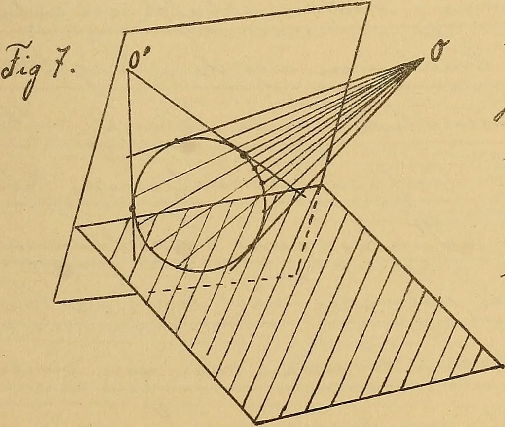 An illustration from Nicht-Euklidische Geometrie, 1893, leaf 38
