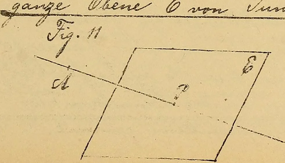 An illustration from Nicht-Euklidische Geometrie, 1893, leaf 102
