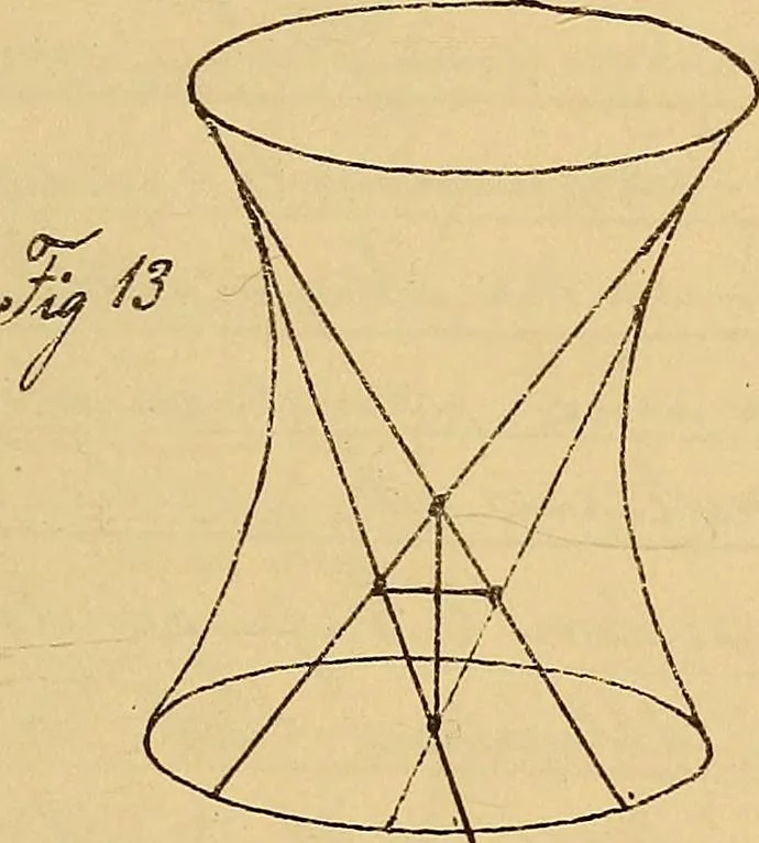 An illustration from Nicht-Euklidische Geometrie, 1893, leaf 110