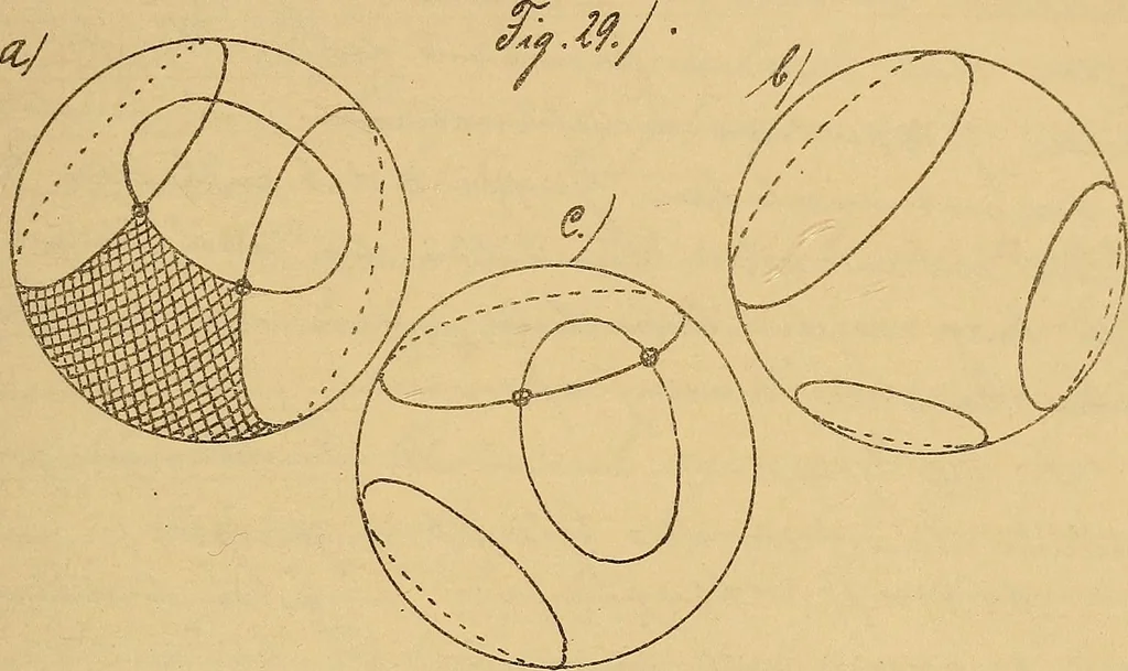 An illustration from Nicht-Euklidische Geometrie, 1893, leaf 180