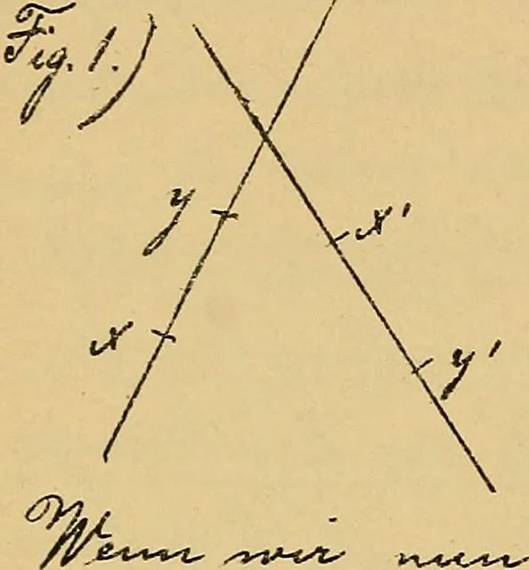 An illustration from Nicht-Euklidische Geometrie, 1893, leaf 27