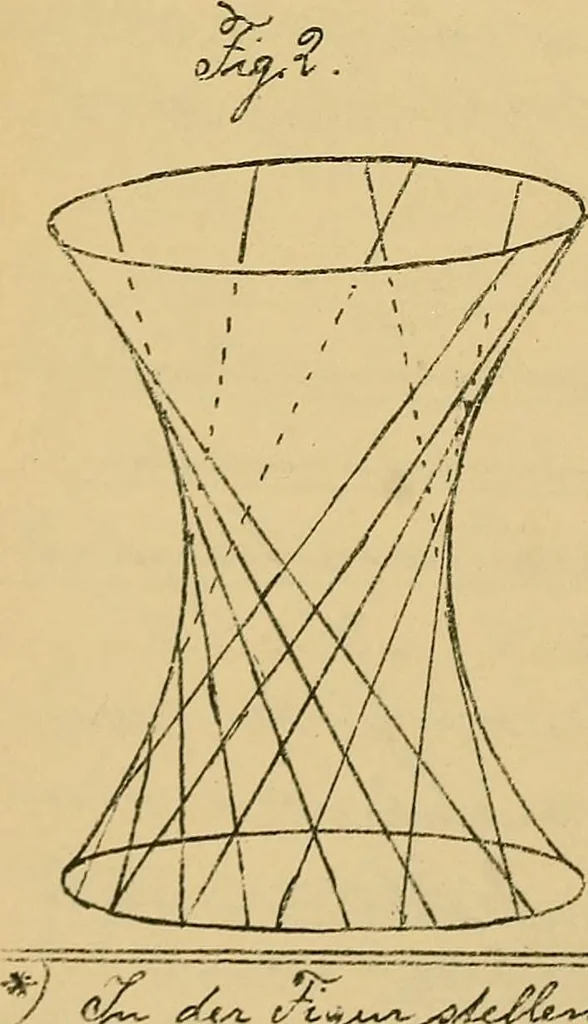 An illustration from Nicht-Euklidische Geometrie, 1893, leaf 39