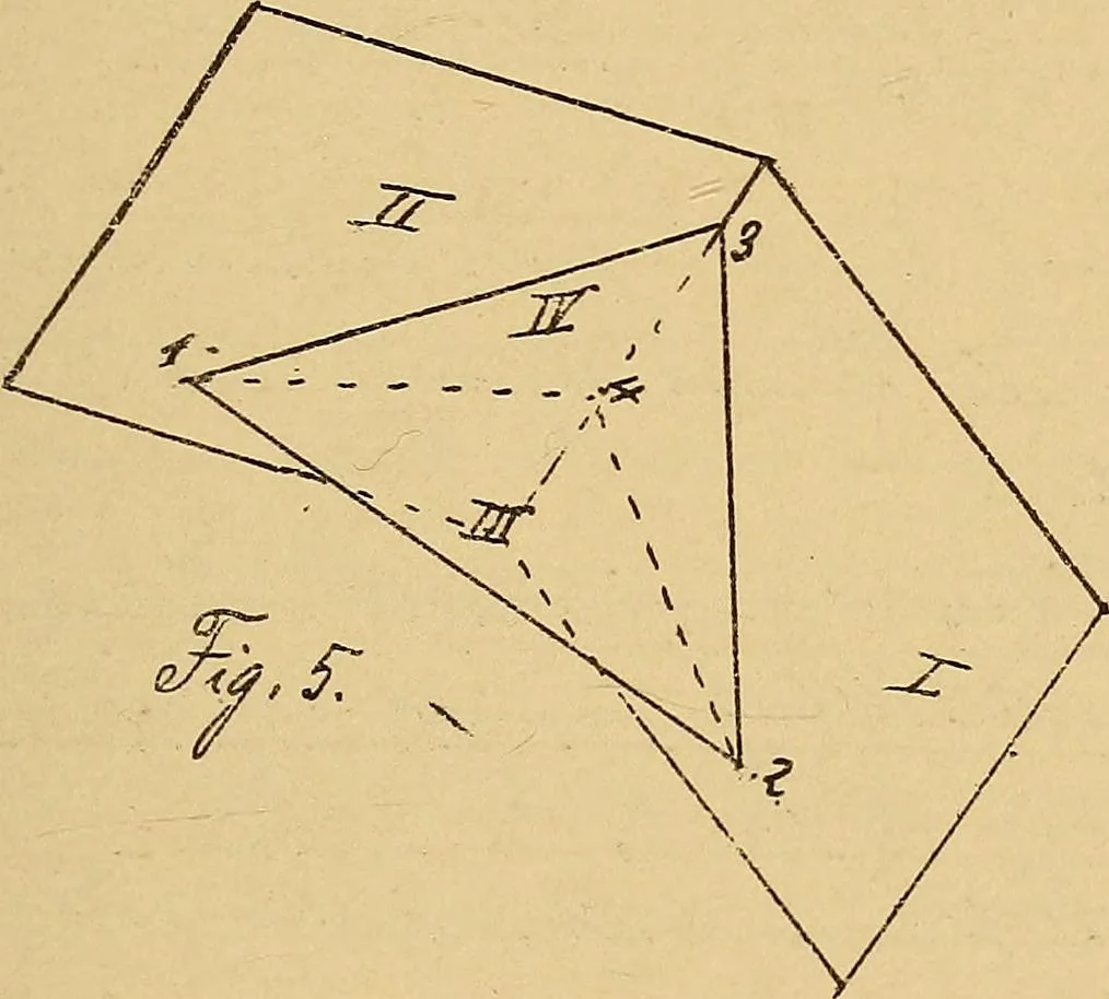 An illustration from Nicht-Euklidische Geometrie, 1893, leaf 64