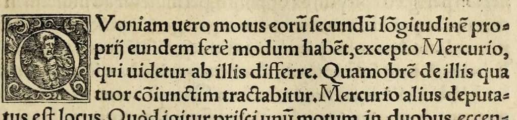 An illustration from Nicolai Copernici Torinensis de revolutionibus orbium coelestium libri VI .., 1543, leaf 305