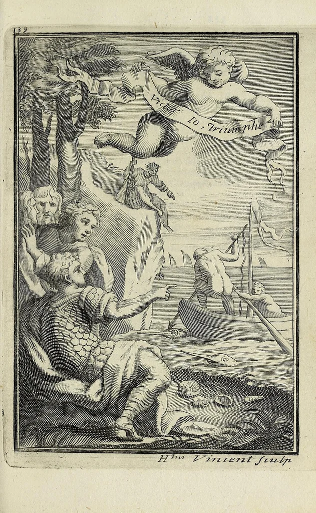 An illustration from Nicolai Parthenii Giannettasii Neapolit. Soc. Jesu. Halieutica, 1689, leaf 157