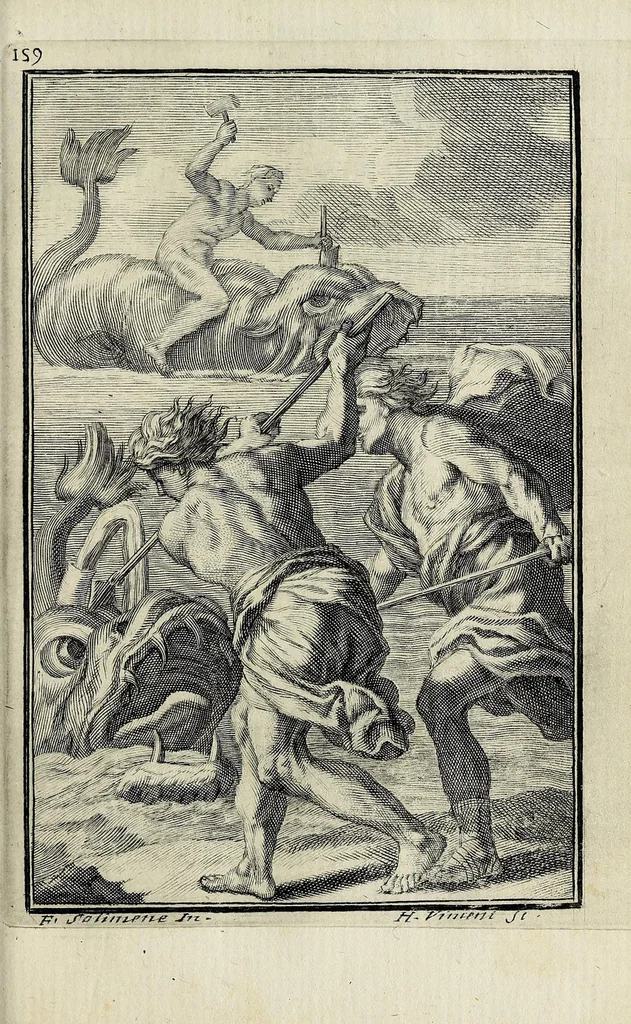 An illustration from Nicolai Parthenii Giannettasii Neapolit. Soc. Jesu. Halieutica, 1689, leaf 179