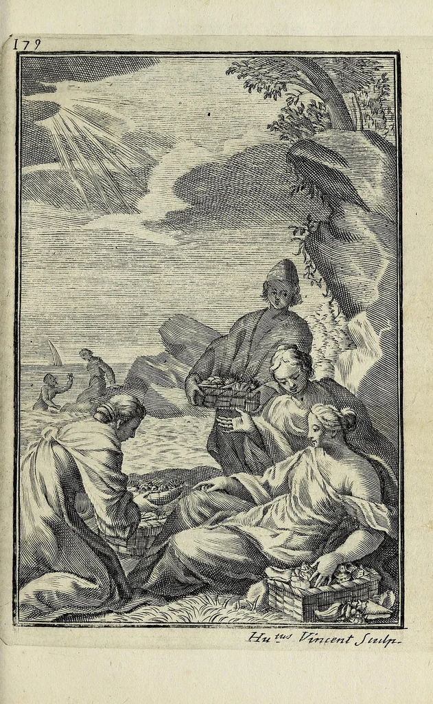 An illustration from Nicolai Parthenii Giannettasii Neapolit. Soc. Jesu. Halieutica, 1689, leaf 201