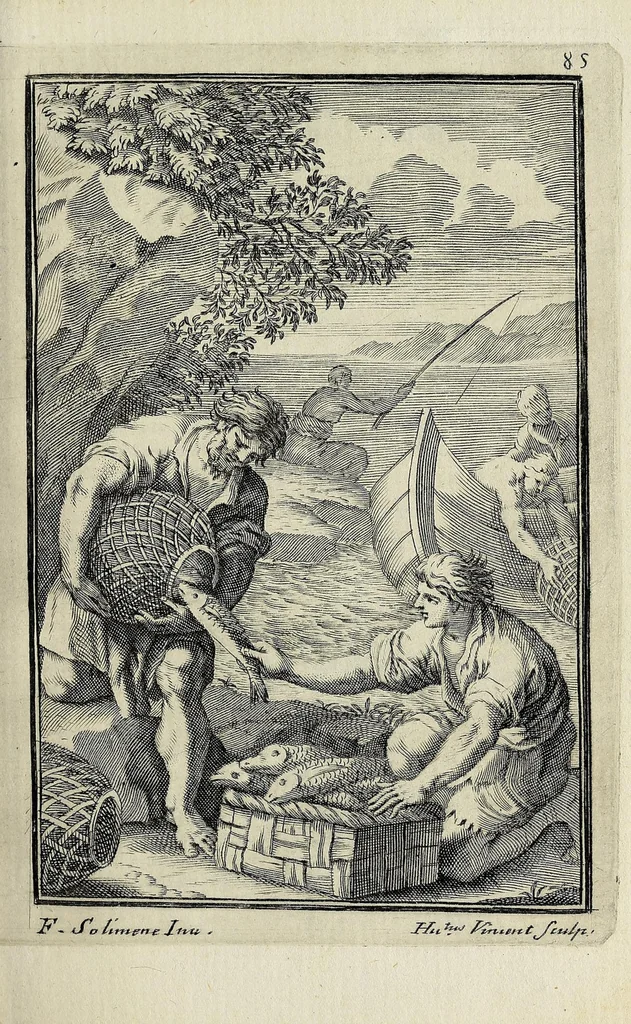 An illustration from Nicolai Parthenii Giannettasii Neapolit. Soc. Jesu. Halieutica, 1689, leaf 99