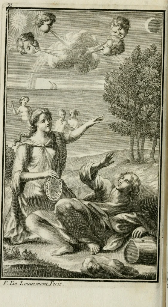 An illustration from Nicolai Parthenii Giannettasii Neapolit. Soc. Jesu, Piscatoria, et Nautica, 1686, leaf 105
