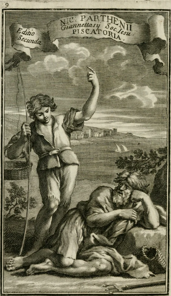 An illustration from Nicolai Parthenii Giannettasii Neapolit. Soc. Jesu, Piscatoria, et Nautica, 1686, leaf 17