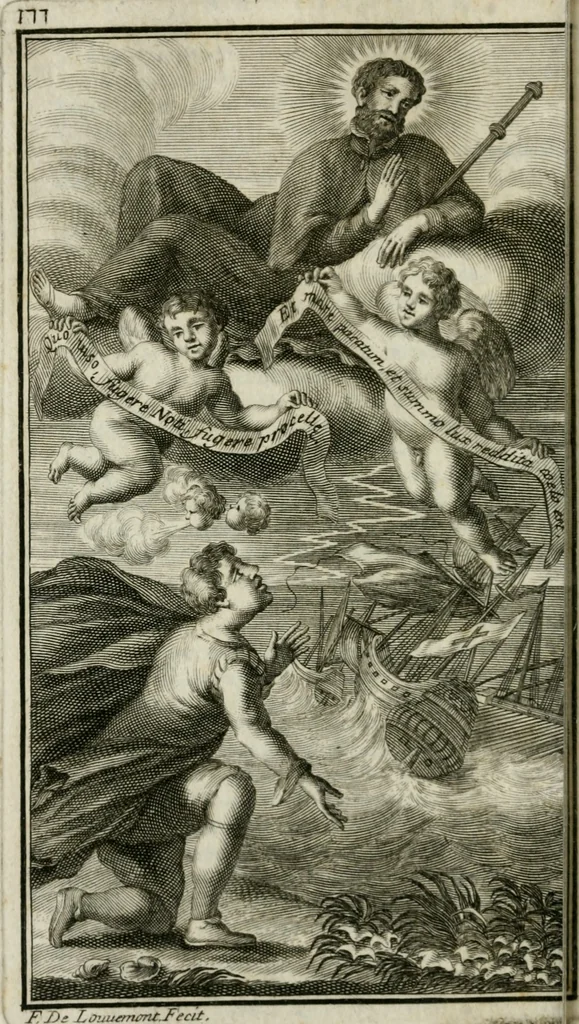 An illustration from Nicolai Parthenii Giannettasii Neapolit. Soc. Jesu, Piscatoria, et Nautica, 1686, leaf 197