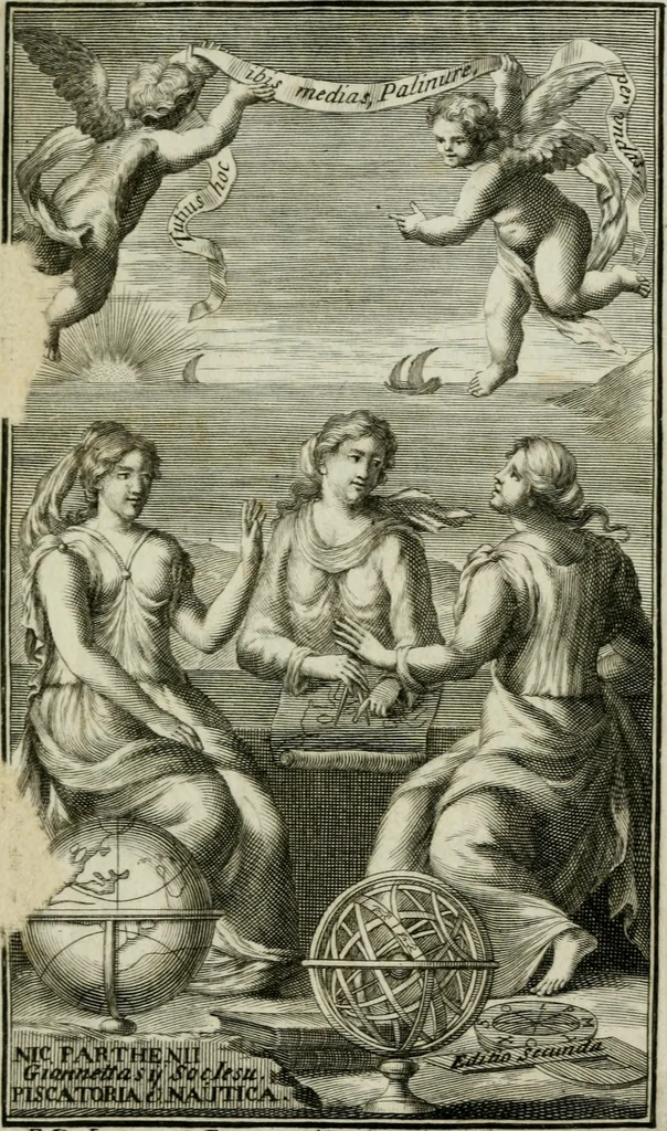 An illustration from Nicolai Parthenii Giannettasii Neapolit. Soc. Jesu, Piscatoria, et Nautica, 1686, leaf 4