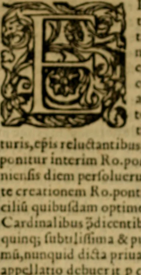 An illustration from Nicolai Tudeschij Catinensis Siculi, abbatis Panormitani, pontificiae disciplinae coryphaei, Concilia, iurísq[ue] responsa, ac quaestiones : omnibvs cvm ivdicantibvs, tùm consulentibus apprimè conducentia : suo uerò pristino nitori, sublatis citra propè numerum erratis, magis, atque anteà, restituta, 1569, leaf 392