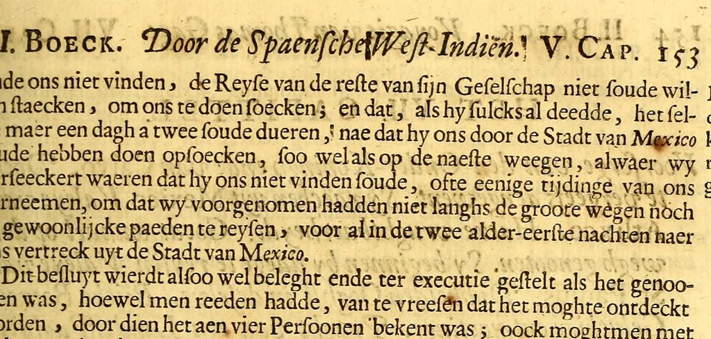 An illustration from Nieuwe ende seer naeuwkeurige reyse door de Spaensche West-Indien, 1682, leaf 187