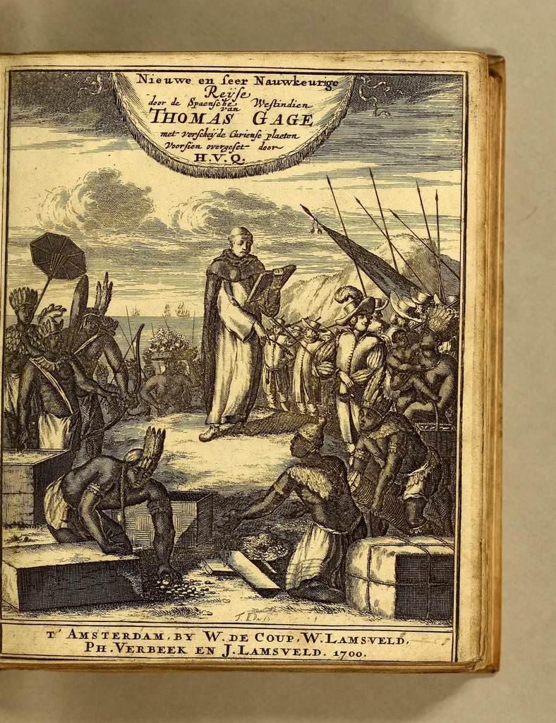 An illustration from Nieuwe ende seer naeuwkeurige reyse door de Spaensche West-Indien van Thomas Gage; : met seer curieuse soo land-kaerten als historische figueren verciert ende met twee registers voorsien., 1700, leaf 7