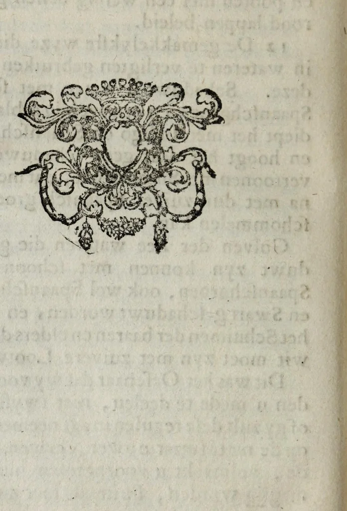 An illustration from Nieuwe verligter, lerende de making en bereiding van alle zoorten van waterverwen met derzelver vernissen : hier is bygevoegt het ontdekte geheim om lakens en stoffen te verwen, als mede het ontdekte geheim om t'egte porcellain, zo wel't Chinesche, als Saxische temaken en te schilderen ..., 1753, leaf 192