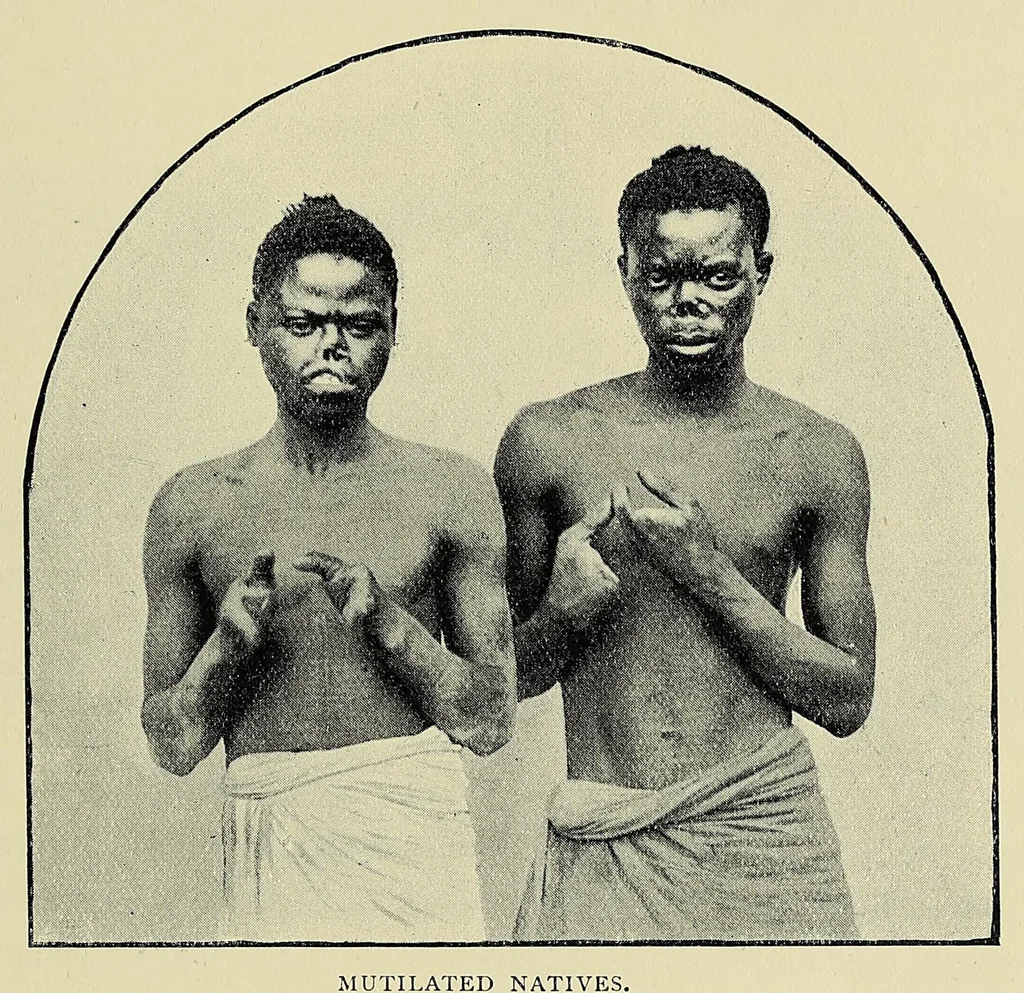 An illustration from Night and morning in dark Africa, 1902, leaf 107