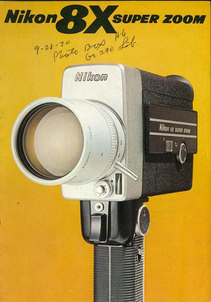 An illustration from Nikon 8X Super Zoom Camera 1970, 1970, leaf 0