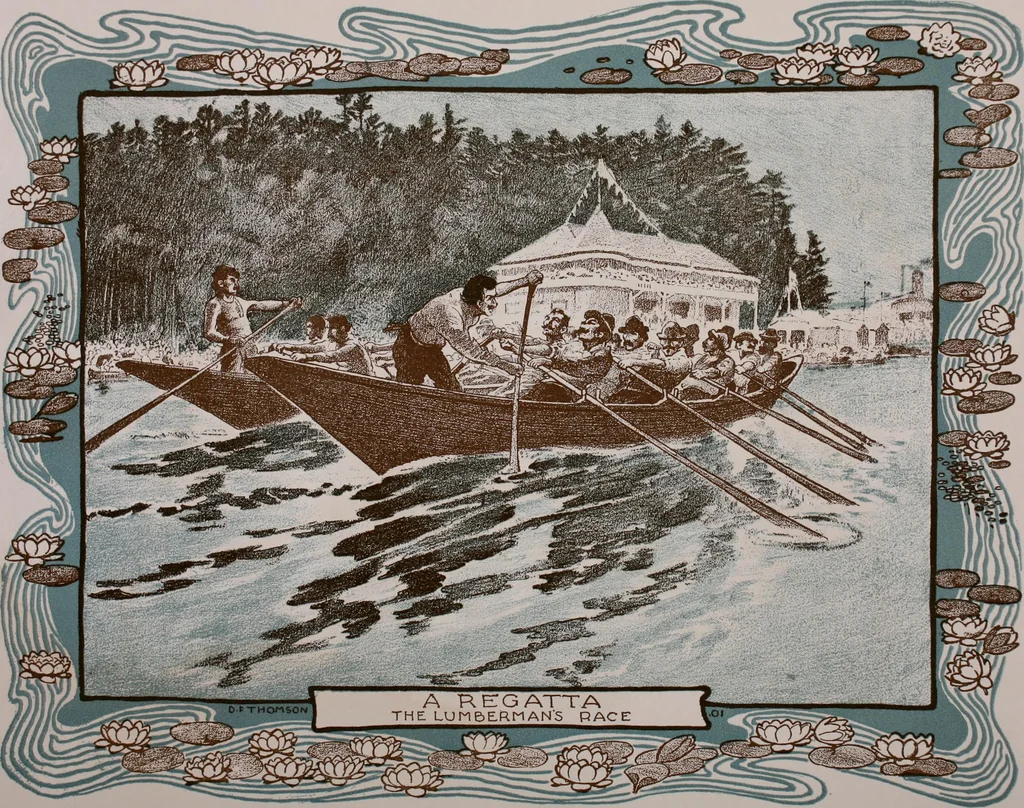 An illustration from Nineteen hundred and two : a calendar for the year 1902; with drawings by the Toronto Art League illustrating some Canadian sports & pastimes, 1902, leaf 10