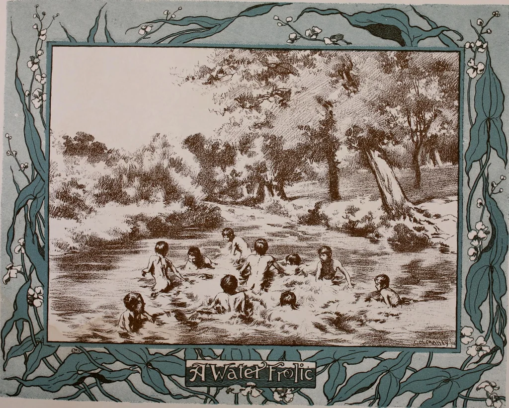 An illustration from Nineteen hundred and two : a calendar for the year 1902; with drawings by the Toronto Art League illustrating some Canadian sports & pastimes, 1902, leaf 14
