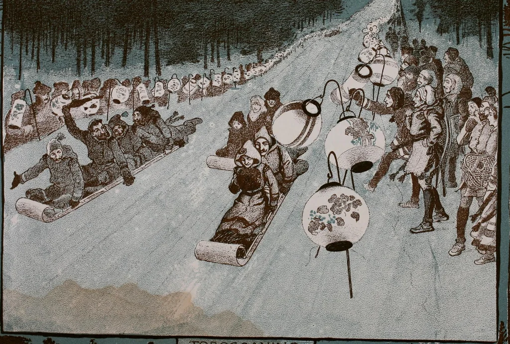 An illustration from Nineteen hundred and two : a calendar for the year 1902; with drawings by the Toronto Art League illustrating some Canadian sports & pastimes, 1902, leaf 20