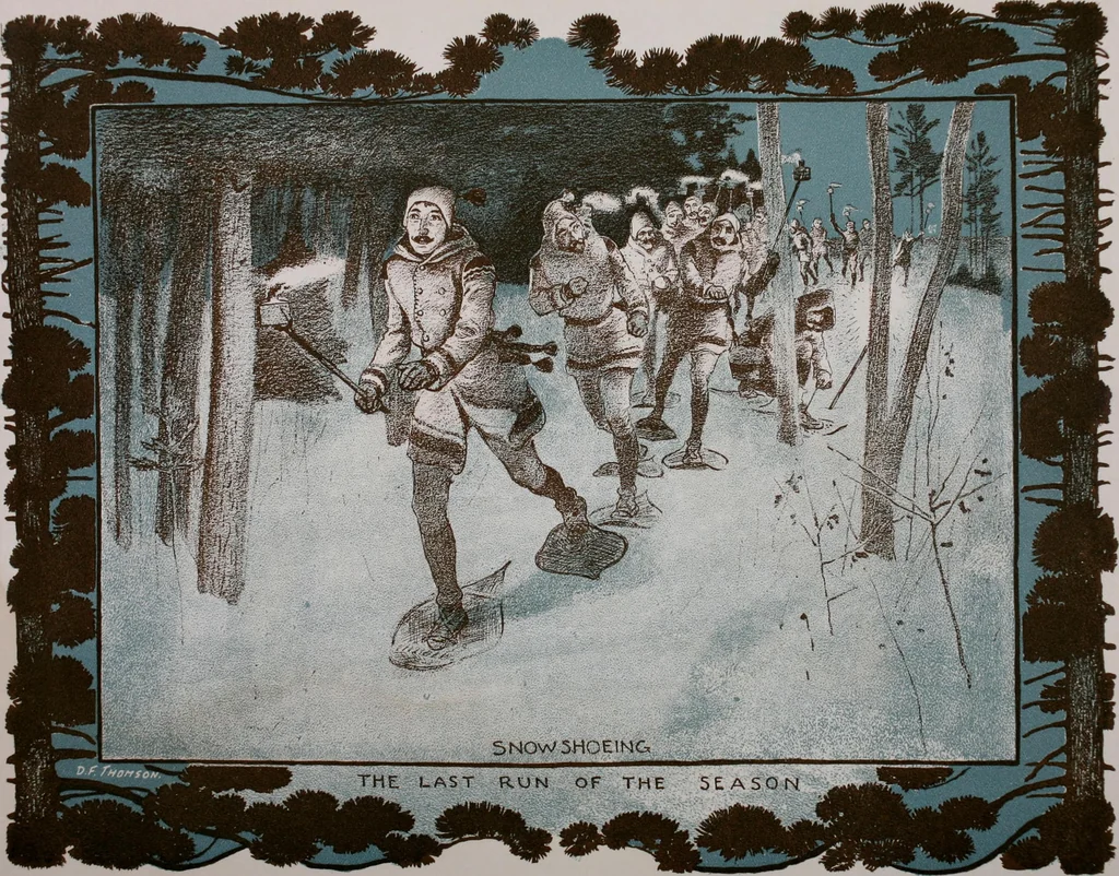 An illustration from Nineteen hundred and two : a calendar for the year 1902; with drawings by the Toronto Art League illustrating some Canadian sports & pastimes, 1902, leaf 6
