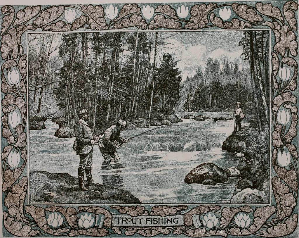An illustration from Nineteen hundred and two : a calendar for the year 1902; with drawings by the Toronto Art League illustrating some Canadian sports & pastimes, 1902, leaf 8