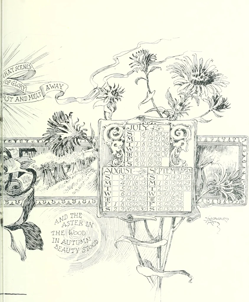 An illustration from Ninety-five : a calendar for the year MDCCCXCV; with some selections from Canadian writers and drawings by members of the Toronto Art Students' League, 1895, leaf 14