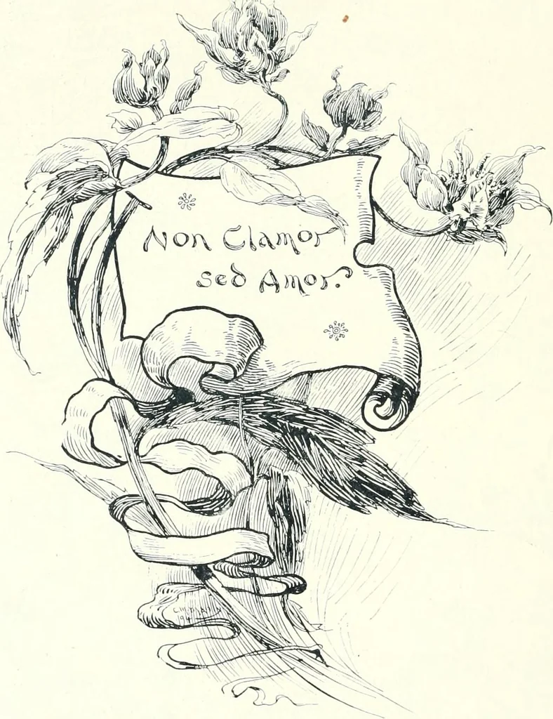 An illustration from Ninety-five : a calendar for the year MDCCCXCV; with some selections from Canadian writers and drawings by members of the Toronto Art Students' League, 1895, leaf 25