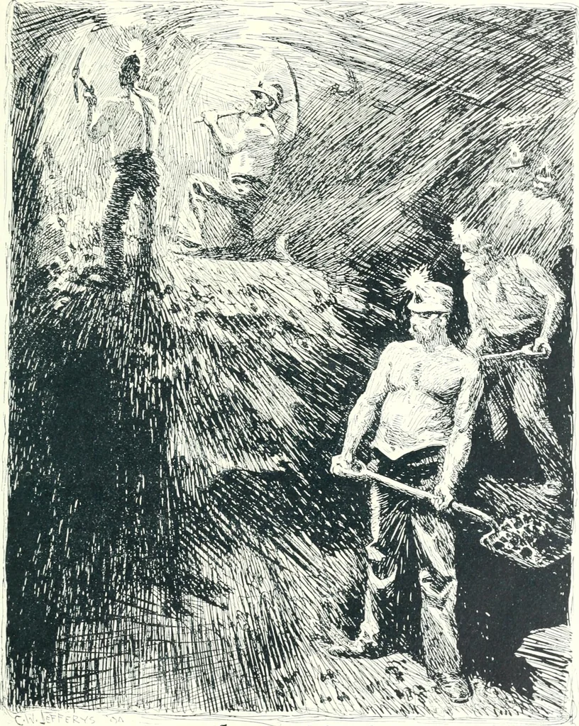 An illustration from Ninety-five : a calendar for the year MDCCCXCV; with some selections from Canadian writers and drawings by members of the Toronto Art Students' League, 1895, leaf 6