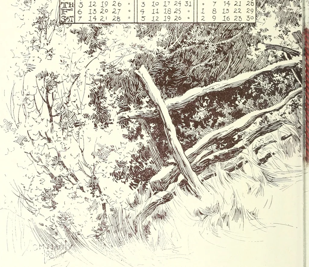 An illustration from Ninety-four : a calendar for the year of Our Lord MDCCCXCIV; with verses by some of the Canadian writers of verse and drawings by members of the Toronto Art Students' League, 1894, leaf 17