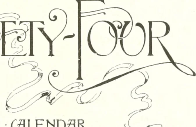 An illustration from Ninety-four : a calendar for the year of Our Lord MDCCCXCIV; with verses by some of the Canadian writers of verse and drawings by members of the Toronto Art Students' League, 1894, leaf 2