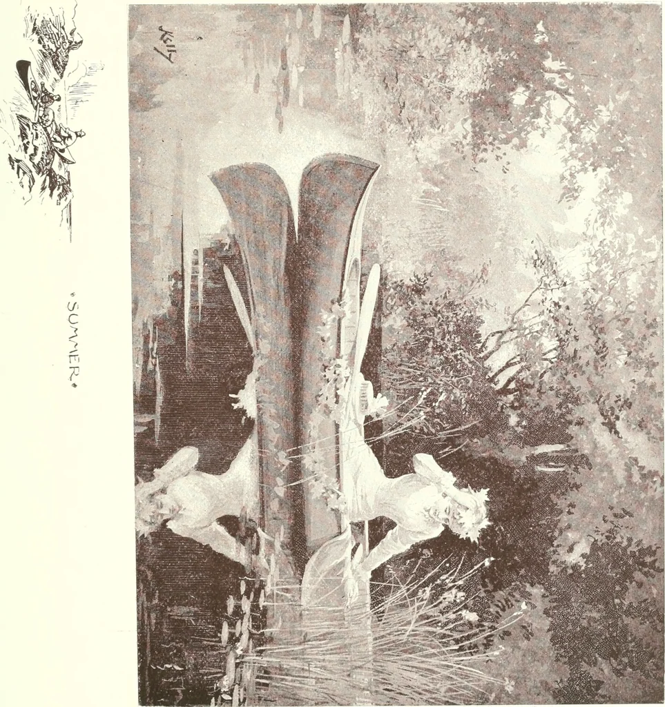 An illustration from Ninety-four : a calendar for the year of Our Lord MDCCCXCIV; with verses by some of the Canadian writers of verse and drawings by members of the Toronto Art Students' League, 1894, leaf 20