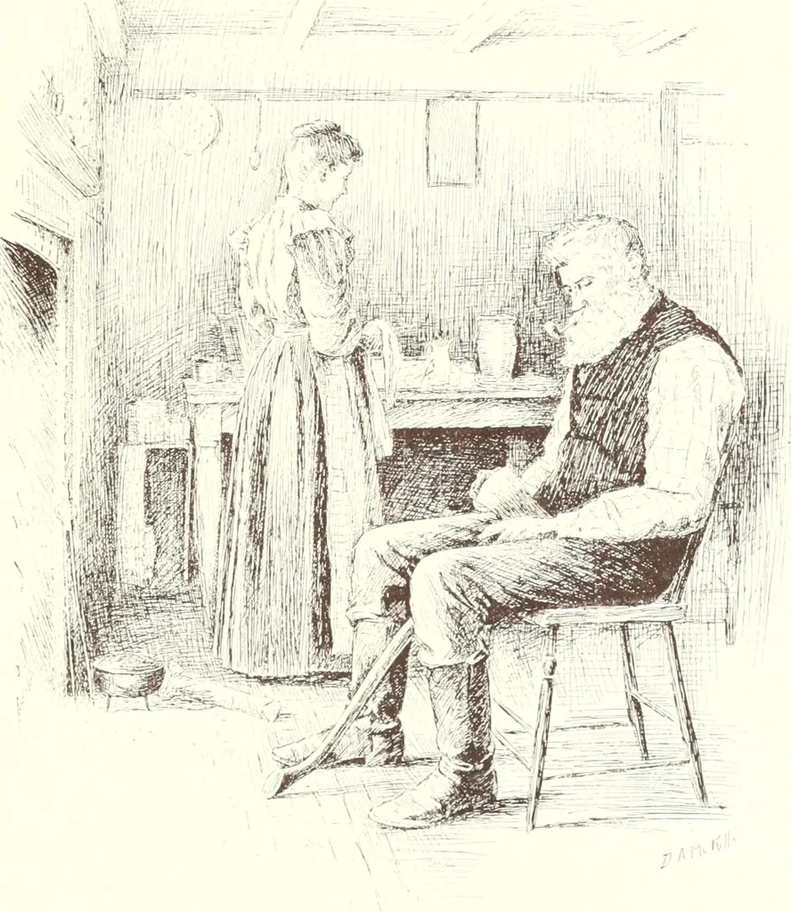 An illustration from Ninety-four : a calendar for the year of Our Lord MDCCCXCIV; with verses by some of the Canadian writers of verse and drawings by members of the Toronto Art Students' League, 1894, leaf 22
