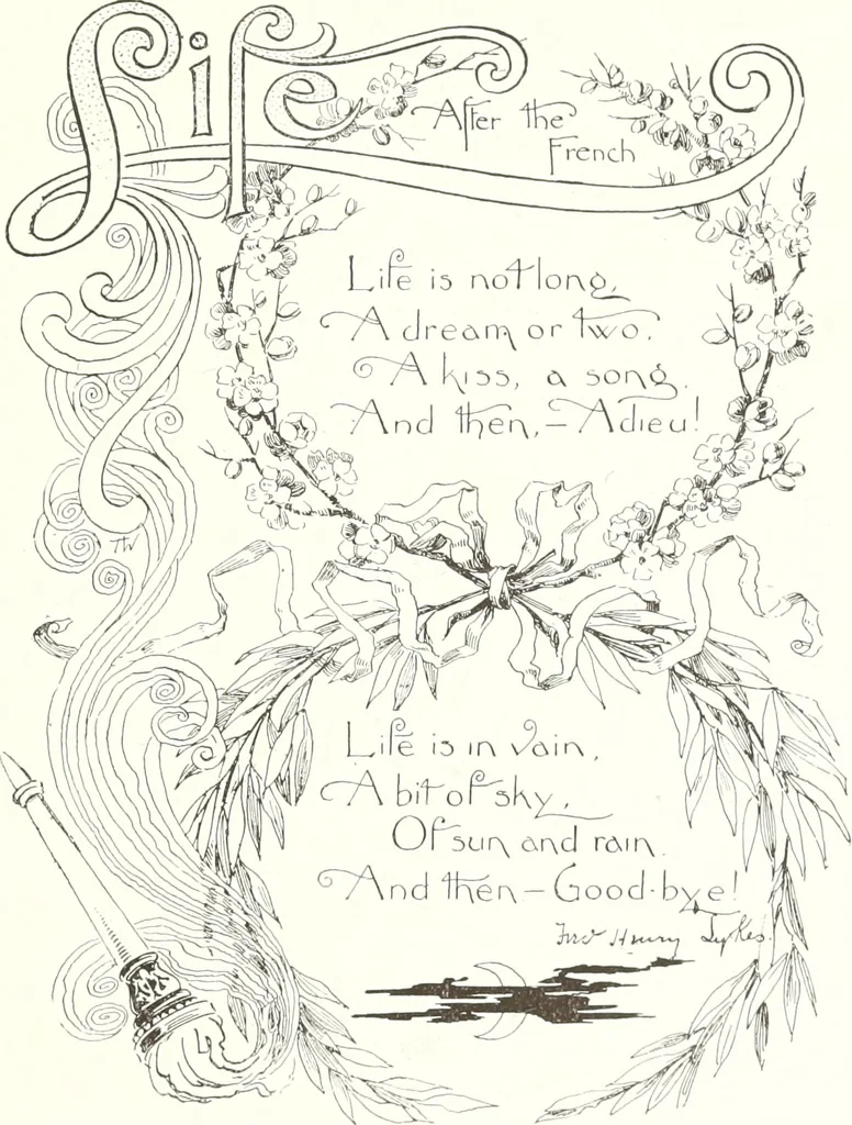 An illustration from Ninety-four : a calendar for the year of Our Lord MDCCCXCIV; with verses by some of the Canadian writers of verse and drawings by members of the Toronto Art Students' League, 1894, leaf 30