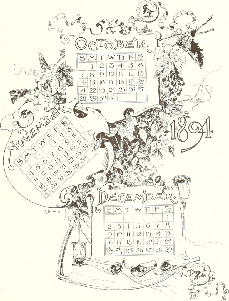 An illustration from Ninety-four : a calendar for the year of Our Lord MDCCCXCIV; with verses by some of the Canadian writers of verse and drawings by members of the Toronto Art Students' League, 1894, leaf 32