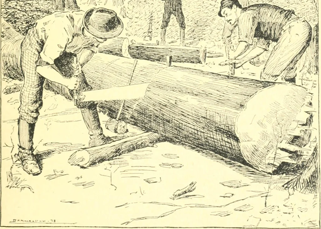 An illustration from Ninety-nine : a calendar for the year 1899; with drawings illustrative of country life in Canada, 1899, leaf 10