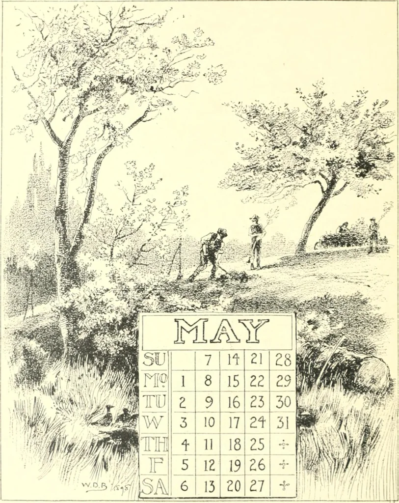 An illustration from Ninety-nine : a calendar for the year 1899; with drawings illustrative of country life in Canada, 1899, leaf 13