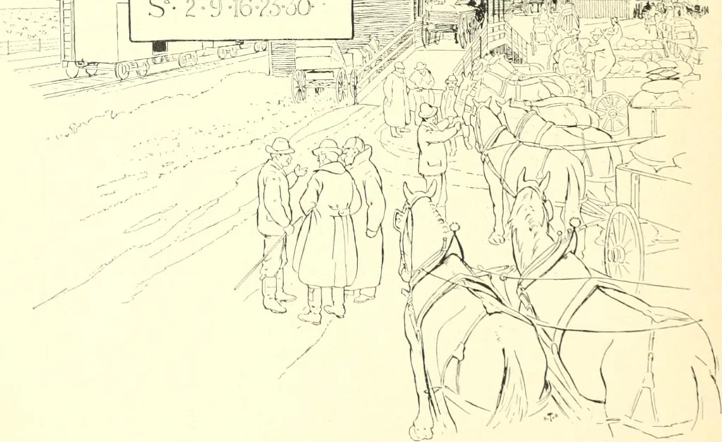 An illustration from Ninety-nine : a calendar for the year 1899; with drawings illustrative of country life in Canada, 1899, leaf 19