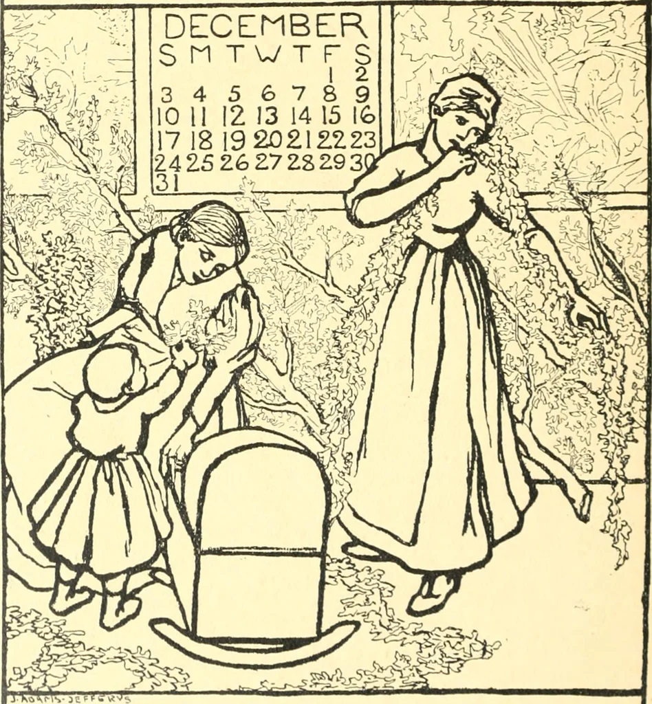 An illustration from Ninety-nine : a calendar for the year 1899; with drawings illustrative of country life in Canada, 1899, leaf 25