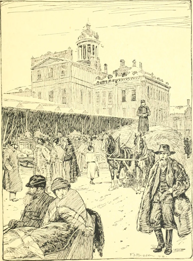 An illustration from Ninety-nine : a calendar for the year 1899; with drawings illustrative of country life in Canada, 1899, leaf 6