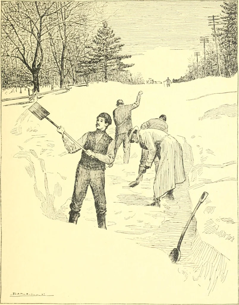 An illustration from Ninety-nine : a calendar for the year 1899; with drawings illustrative of country life in Canada, 1899, leaf 8