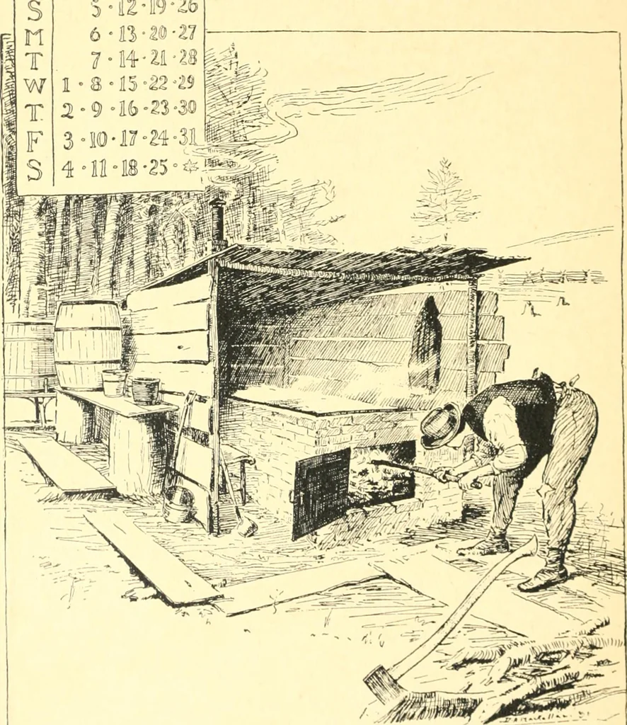An illustration from Ninety-nine : a calendar for the year 1899; with drawings illustrative of country life in Canada, 1899, leaf 9